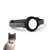 LucyBalu® Premium AirTag Katzenhalsband | Reißfestes Halsband für AirTag aus Nylon | AirTag Halsband für Katzen | Katzen Tracker | Apple AirTag kompatibel | Größenverstellbar Nylonband | Anthrazit