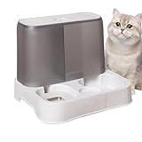 Automatischer Katzenfutterspender - Automatischer Katzenfutterspender, Katzen- und Hundefutterspender | Automatischer Hundefutterspender, Großer Wasserspender zur visuellen Überwachung der Füllstände