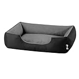 BedDog Hundebett L - Hundekissen - Hundekorb - Hundecouch - Hundesofa - Bezug abziehbar, Waschbar, für Mittel-Kleine Hunde