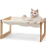 FUKUMARU Katzenbett, Plüsch-Samt-Katzenbetten für Indoor-Katzen, Katzenhängematte aus Holz, 50,8 x 40,6 cm, geeignet für Katzen, Hunde, Kaninchen, Kätzchen und Kleintiere
