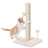 Dohump Kratzstamm, 54cm Kratzsäule für Katzen mit Ultimate Natürlichem Sisalseil, Kratzbaum für Kätzchen, Beige