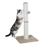 Kerbl Pet Pet Kratzsäule Opal-Maxi für Katzen, mit Spielball, Robust mit Natursisal, Ø 9cm, 38cm x 38cm x 78cm, Beige