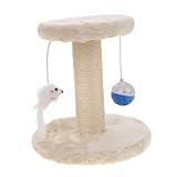 BELLIFFY Kratzbaum für Katzen dekorativer Katzenkratzer entzückender Katzenkratzbaum Katzenbedarf katzenmöbel cat Furniture Kratzbäume für Wohnungskatzen Bequemer Katzenkratzer ， Beige