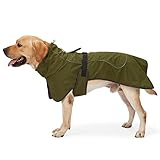 HEYWEAN Hundejacke Wasserdichter Hundemantel Reflektierende Jacke für kaltes Wetter mit weichem Fleecefutter Warmer Mantel für Hund Indoor & Outdoor Camping Wandern