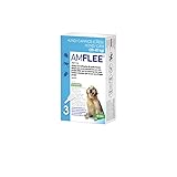 Amflee Spot On Floh- und Zeckenmittel für Hunde von 20-40 kg (L), 3 Einzeldosis-Pipetten mit 268 mg Fipronil, Lösung zum Auftropfen