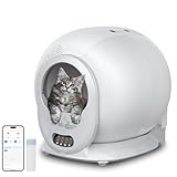 LeadGoods Selbstreinigende Katzentoilette,10 Sensoren, Überwachung des Gewichts, Geruchsentfernung, App-Steuerung, katzenklo selbstreinigend Komfort für Ihre Katze, einfache Bedienung, hygienische