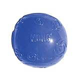 KONG – Squeezz Ball – Robustes Quietschspielzeug, Springt und Quietscht bei Perforierung (Farbvar.) – Für Mittelgroße Hunde
