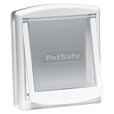 PetSafe - Originale Staywell Katzen und Hundeklappe, 2 Eingänge - Ein und Ausgang - Tür für Haustiere. Robustes, starres Verschlusspanel (separat erhältlich) - Weiß, (S)