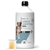 ReaVET Dorschlebertran Plus Lachsöl für Hunde & Pferde 1L – Barf Öl Lebertran, Fischöl reich an Omega 3, Hund Barföl, Futteröl