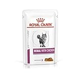 Royal Canin Veterinary Renal Chicken | 12 x 85 g | Diät-Alleinfuttermittel für ausgewachsene Katzen | Zur Unterstützung bei Nierenproblemen | Im Frischebeutel