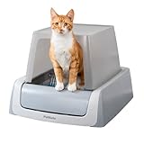 PetSafe Selbstreinigendes Katzenklo PetSafe ScoopFree mit Haube, Elektrische Katzentoilette mit automatischem Rechen, Mit integriertem Gesundheitsmonitor, Grau