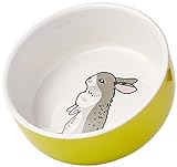 Nobby Nager Keramik Napf Rabbit, grün/weiß Ø 11cm x 4,5 cm, 1 Stück