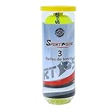 SPORTSIDE - 3er Pack Tennisbälle Qualität A+ - Schlägerspiel - Tennisball - Zubehör - 040216 - Gelb - Filz - 6,5 cm - Sportartikel