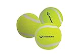Schildkröt® Freizeit-Tennisbälle, 3 Stück, drucklos im Meshbag, gelber Filz, für das erste Tennis-Spiel auf der Straße, im Hof, 970048