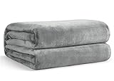 EHEYCIGA Kuscheldecke flauschig Grau, weiche warme Fleecedecke 150x200 als Decke Sofa, Wohndecke oder Couchdecke überwurf