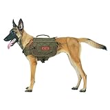 OneTigris Mammoth Hunderucksack 2.0 Version Reißen Camping Wandern Hundebackpack für M/L Größe Hunde (M, Ranger Grün)