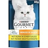 Gourmet Perle Genuss in Sauce Katzenfutter nass, mit Huhn, 26er Pack (26 x 85g)