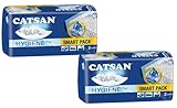 CATSAN Smart Pack – Nichtklumpende Katzenstreu auf saugfähigem Vlies – 2 Packungen mit 4 Packs 16L (4x 4L)