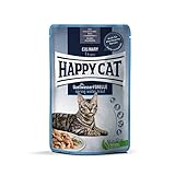 Happy Cat 70620 - Culinary Meat in Sauce Quellwasser Forelle - Nassfutter für ausgewachsene Katzen & Kater - 85g Pouch