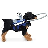 Blind Dog Harness Guiding Device, Blind Dog Halo Pet Harness Anti Collision Ring, Lightweight Blind Halo Harness with Reflective Effect for Blind Dogs Cats (Blue)