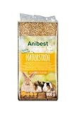 Anibest Naturstroh, Kleintierstreu, 100 % natürliche Einstreu für alle Nager & Kleintiere, Kaninchen, Hamster, Meerschweinchen und Co, saugfähig, wärmeisolierend, Made in Germany, 0,8 kg