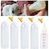 Gufastoe 5Pcs Haustier Fütterung Mini Silikon Nippel mit Flasche für Welpen Hund Katze oder andere Haustiere (Modell 4)