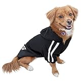 Eastlion Hund Pullover Welpen-T-Shirt Warm Pullover Mantel Pet Kleidung Bekleidung, Schwarz, Gr. XS