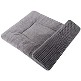 PET SPPTIES Hundebett Weiches und Warmes Matten Hundekissen Waschbarn kuschelig Umkehrbar Haustier Sofakissen PS085 (75X50 cm, Grau)