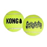 KONG – Squeakair Balls – Premium-Hundespielzeug, Quietschende Tennisbälle, Zahnschonend – Für Mittelgroße Hunde (6er–Pack)