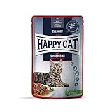 Happy Cat 70619 - Culinary Meat in Sauce Voralpen Rind Pouch - Nassfutter für ausgewachsene Katzen & Kater - 85g Inhalt