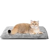 Mora Pets Katzenkissen Flauschig Katzendecke für Katzen Katzenbett Waschbar Kissen für Katzen Katzenmatte Wasserfest und rutschfest Kuscheliges Katzenbett Grau 56 x 32 cm