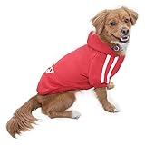 Eastlion Hund Pullover Welpen-T-Shirt Warm Pullover Mantel Pet Kleidung Bekleidung, Rot, Gr. M