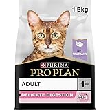 Pro Plan Adult Delicate mit OPTIRENAL, Katzenfutter trocken, reich an Truthahn, 1er Pack (1 x 1.5 kg
