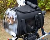 pecute Hundekörbchen 5KG, Fahrradkorb Hinten für Kleine Hunde Katzen, Faltbare Hundebox für Reisen, Camping, zum Tierarzt, Wasserbeständig, Atmungsaktiv, Sichtbar & Einfache Installation, für to go