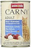 animonda Carny Carny Adult Katzenfutter, Nassfutter für ausgewachsene Katzen, Rind + Kabeljau mit Petersilienwurzeln, 6 x 400 g