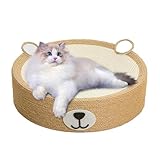 Manolyee Katzenkratzpappe | Sisal Katze Karton Bett - Stabiler Katzenkratzer Karton Bett, Sisal Rund Möbelschutz für Indoor Katzen Schleifkralle