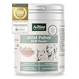 AniForte MSM Pulver für Hunde & Katzen 300 g – Hochreines Methylsulfonylmethan, Hochdosiert mit Reinheitsgrad 99,94%, organischer Schwefel für Tiere als Gelenkpulver, höchste Qualität