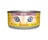 JOSERA Nassfutter Kitten Chicken (12 x 85 g) | Premium Katzenfutter mit saftigem Hühnchen und Lachsöl | getreidefrei | für wachsende Katzen | Anti-Haarballen | Alleinfuttermittel | 12er Pack