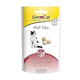 GimCat Malt Tabs - Funktionaler Katzensnack mit positivem Einfluss auf die Darmgesundheit - 1 Beutel (1 x 40 g)