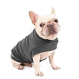 Dociote Hund Pullover - weiche und warm T-Shirt Winter Hundebekleidung Katzenpullover aus Fleece für kleine mittelgroße Hunde Katzen Grau S