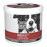 STEINKRAFT ZEOLITH Pulver für Hunde, 250g, 14 μm, Klinoptilolith Anteil hoch, unterstützt Futterverwertung, Knochenaufbau, Fellwechsel