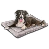 MyBestBuddy Hundekissen Komfort grau 120x80 cm XXL, allergikerfreundlich (100% Polyester), rutschfest - 40°C waschbar mit flauschigem Stoffbezug - Hundematte BZW. Hundebett für sehr große Hunde