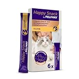 Happy Snack by FELIWAY für Katzen | Für den besonderen Glücksmoment | unterstüzt in beunruhigenden Zeiten | mit natürlichen Inhaltsstoffen | 6 Sticks á 15g | Geschmack: Huhn