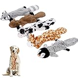 IOKHEIRA Hundespielzeug Quietschend,Füllungsfreie Spielzeug für Hund,Plüschtier Kauen Spielzeug für Kleine und Mittelgroße Hunde, Kuscheltier Hundespielzeug,5 Stück (5 PCS)