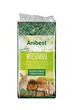 Anibest Wiesenheu, 100 % natürliches Futter für Kaninchen, Hamster, Meerschweinchen sowie andere Nager und Kleintiere, Made in Germany, 1 kg