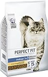 Perfect Fit Indoor 1+ – Trockenfutter für erwachsene Katzen ab 1 Jahr – Huhn – Unterstützt die Vitalität – 7 kg