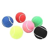 Acouto Gummi-Tennisbälle Soft Touch für, wasserdichte Außenschicht, Fitness-Tennisbälle, Elastische Tennis-Übungsbälle, 6 Stück, Gummi