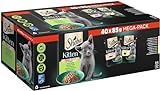 Sheba Katzen Nassfutter für Kitten im Portionsbeutel Feine Vielfalt mit Lachs (MSC) und Huhn in Sauce Multipack 40x85g