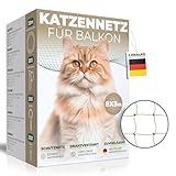 WOOWOOD Katzennetz für Balkon [Extra Drahtverstärkt] I Katzennetz I Katzennetz für Balkon ohne Bohren I Katzennetz Drahtverstärkt I Katzennetz Balkon I Katzennetz Fenster I Katzenschutznetz (8X3m)