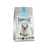 Happy Cat 70596- Sensitive Magen & Darm - Katzen-Trockenfutter mit Ente für Sensible Katzen und Kater - 1,3 kg Inhalt